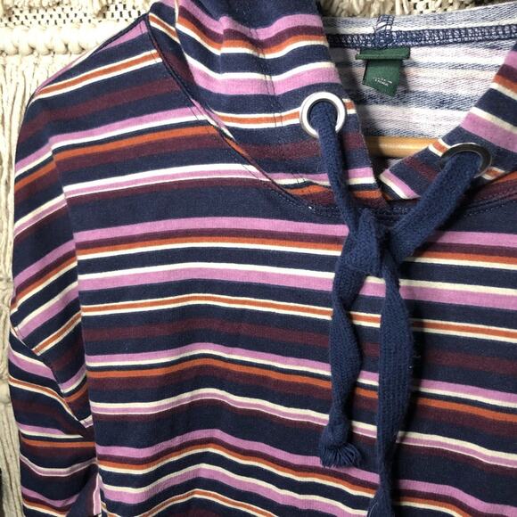 Wild Fable Purple Striped Cropped Hoodie - Picture 3 of 5